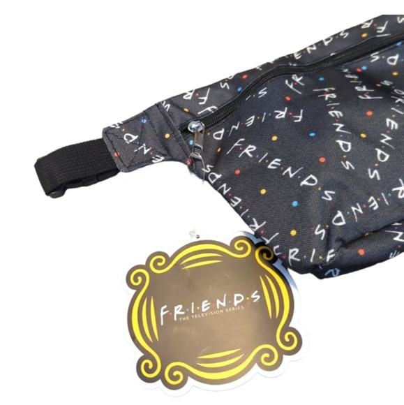 🆕 FRIENDS TV Series Black Logo Adjustable Zipper Fanny Pack Bum Bag NEW - Picture 6 of 9